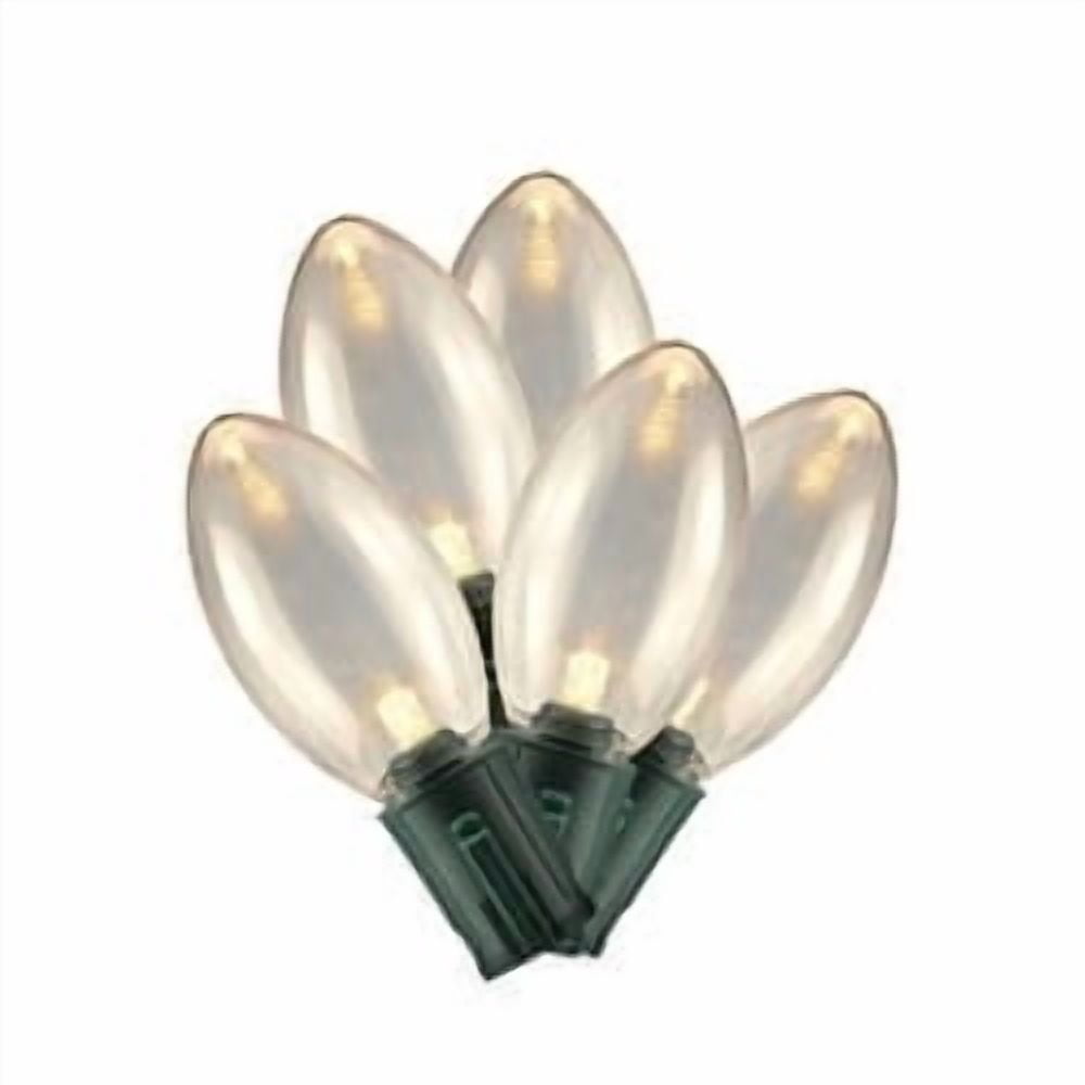 Indoor/Outdoor 25-Count LED Random Twinkling C9 Christmas String Lights, Warm White, Green Wire, 14', by Holiday Time