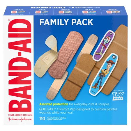 Band-Aid Brand Adhesive Bandage Family Variety Pack, Assorted, 110 ct