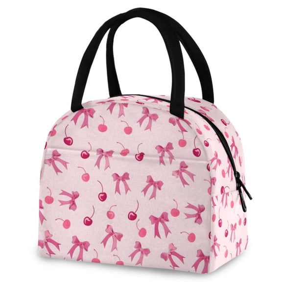 ALAZA Bows and Cherry Insulated Lunch Box Reusable Cooler Tote Bag Work Office Picnic