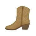 thumbnail image 3 of Picotee Beige Blond Soda Women Cowgirl Cowboy Western Stitched Ankle Boots Pointy Toe 5.5, 3 of 4
