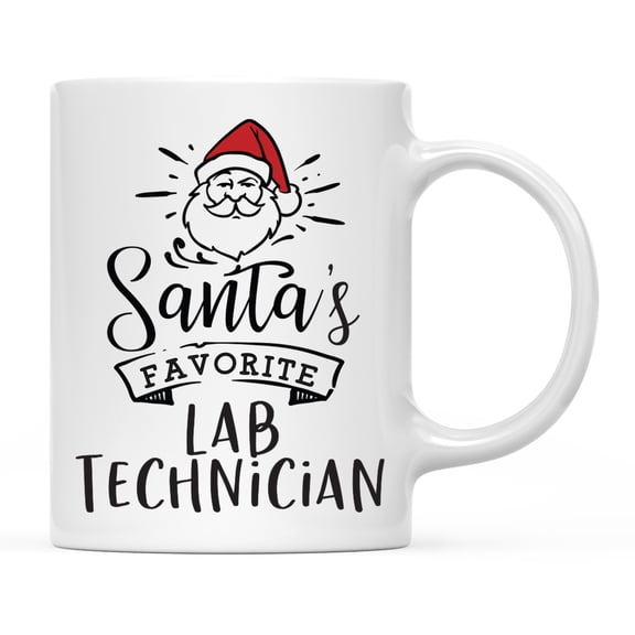 Koyal Wholesale Santa Claus Ceramic Coffee Mug, Santa's Favorite Lab Technician