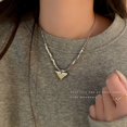 thumbnail image 4 of Collares con inicial en capas para mujer o hombre, cadena de plata de ley, cadena en capas, collar de gargantilla simple y lindo Rojo Verde, 4 of 5