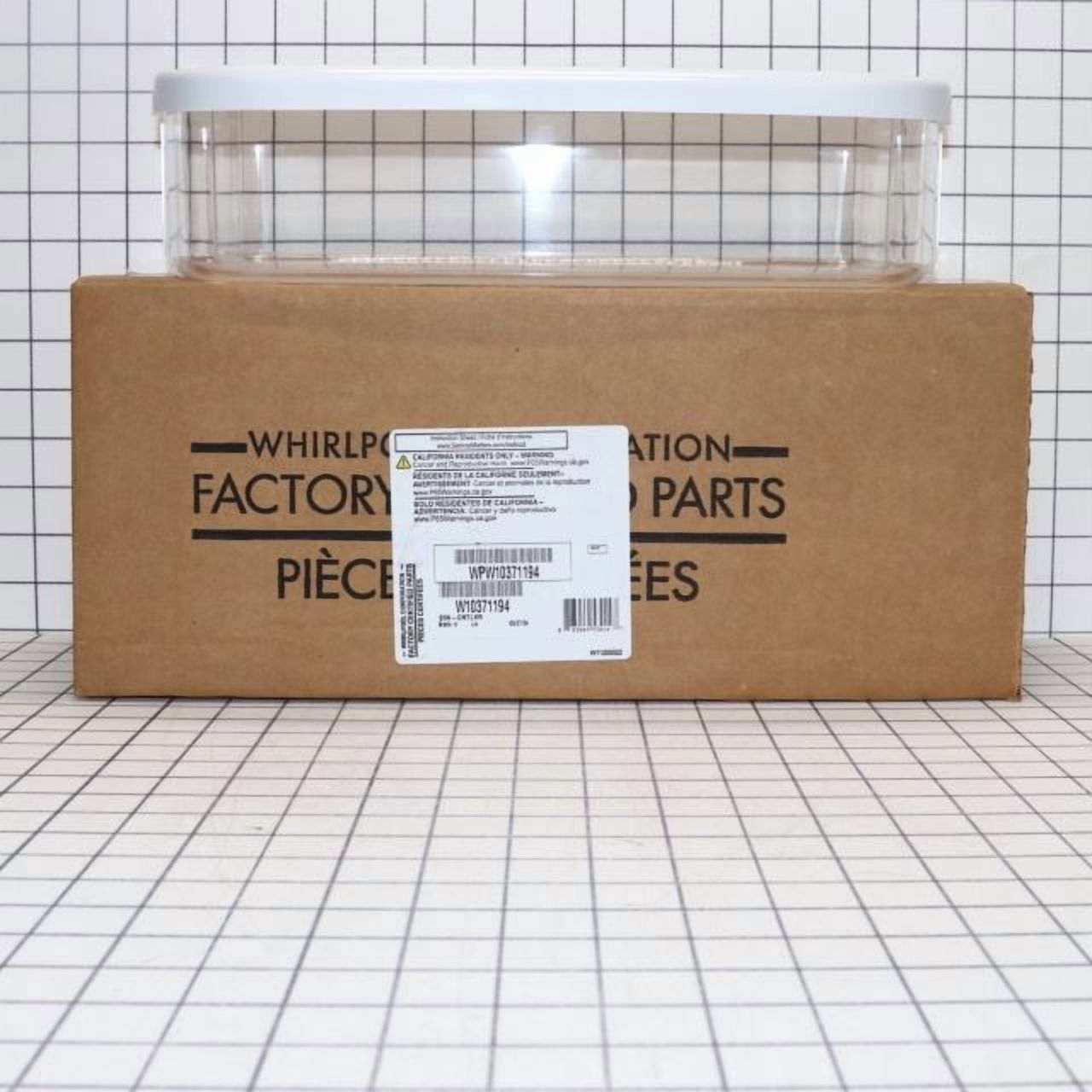 Whirlpool Refrigerator Shallow Door Bin WPW10371194