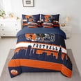 thumbnail image 2 of Homewish Sport City Silhouette 7-Piece Bedding Comforter Set,Rugby Ball Game King Bedding Sets,Deepblue Orange Bed Sheets For Bots Kids,Breathable Home Decor Reversible, 2 of 8