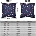 thumbnail image 5 of Independence Day Patriotic Pillow Covers 18x18 Set of 2 USA Stars Fireworks Throw Pillow Covers Memorial Day Linen Pillows Decor for Home Couch Living Room, 5 of 6