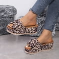thumbnail image 6 of Women's Summer One-line Muffin Leopard Print Sandals Summer Sandals Gray 39, 6 of 8