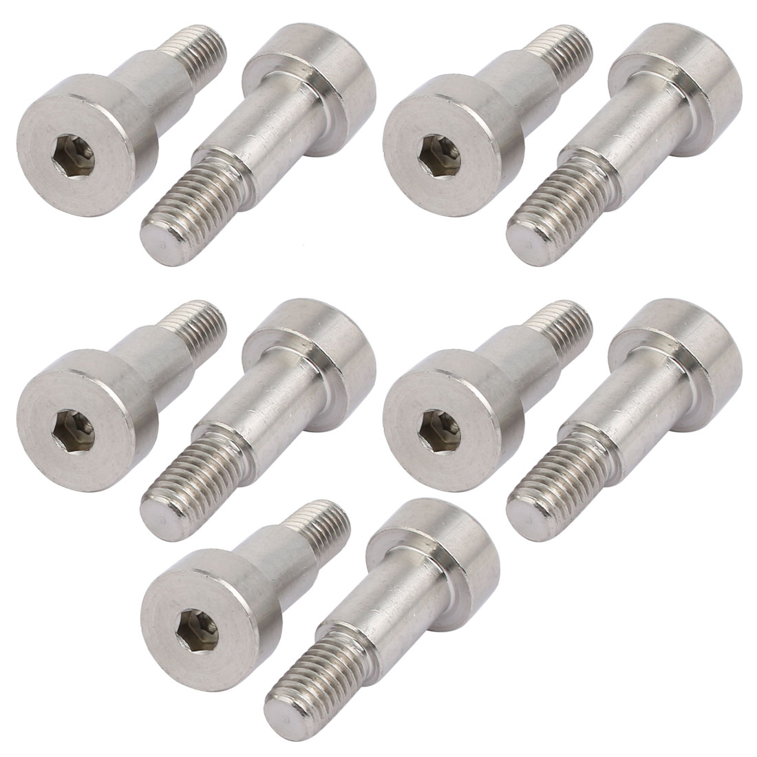 5 Boulons à épaulement Hex 8mm X 16mm Filet M6 - Lot Pour Bricolage