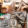 thumbnail image 2 of Gifts for Son Blanket 60"x50", Fathers Day Son Gifts from Mom/Dad, Adult Son Gift Ideas, Birthday Gifts for Grown Son, Graduation Gifts for Son, Best Gift for Son on Wedding Day, Father to My Son Gift, 2 of 6