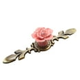 thumbnail image 1 of Rose Ceramic Alloy Base Door Knob Drawer Cupboard Wardrobe Furniture Pull Handle #2, 1 of 2