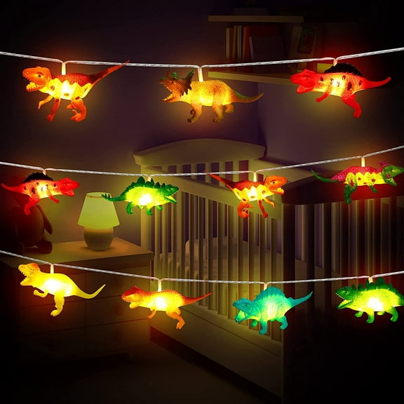 HESHENG 20 LED Dinosaur String Lights 9.8 Ft Dinosaur Room Decor for Boys Dinosaur Lamp