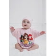 thumbnail image 2 of Disney Princess Jasmine Belle Ariel French Terry Bubble Romper Oversized Bodysuit and Hat Newborn to Infant, 2 of 5