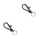 thumbnail image 4 of Greeniant Pareja llavero accesorios de moda hecho a mano cuerdas tejidas llavero decoraciones regalo trenza colgante adultos adolescentes Negro 2Conjunto, 4 of 6