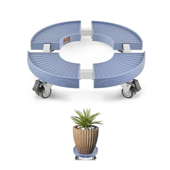 Bote de basura Dolly VEVOR de 200 kg de capacidad con 4 ruedas bloqueables