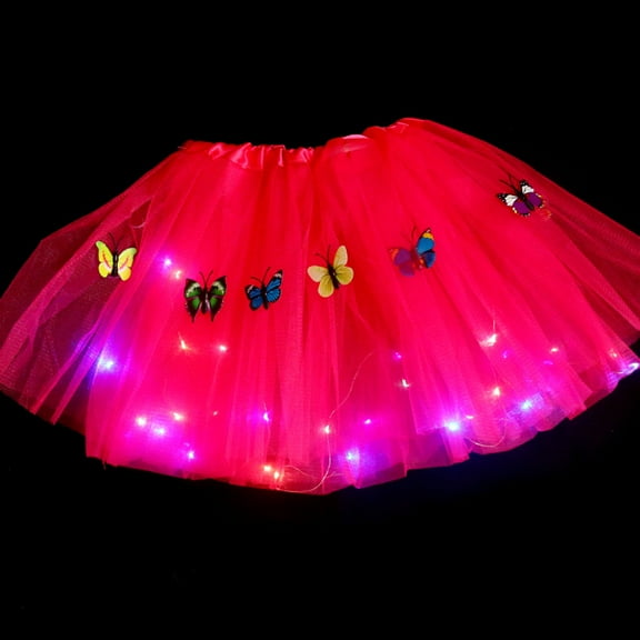AURIGATE Baby Girl Clothes Skirt Children's Skirt With Light-emitting Butterfly Skirt, Pettiskirt, Led Light Skirt, Party Dress Skirt