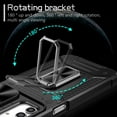 thumbnail image 2 of TECH CIRCLE Case for Samsung Galaxy A13 Phone Cover with Magnetic Kickstand + Metal Ring Holder + Lens Cover, Shockproof Hybrid PC+TPU Covers [360° Rotating Bracket] [Corner Protection] - Black, 2 of 8