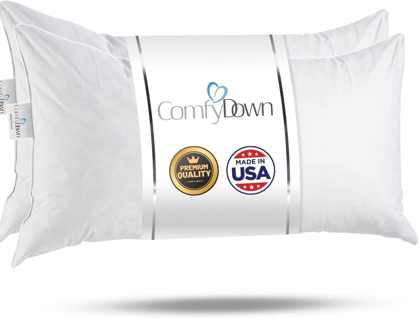 12x20 inch Luxury Goose Down Feather Pillow inserts – Cotton and Crate