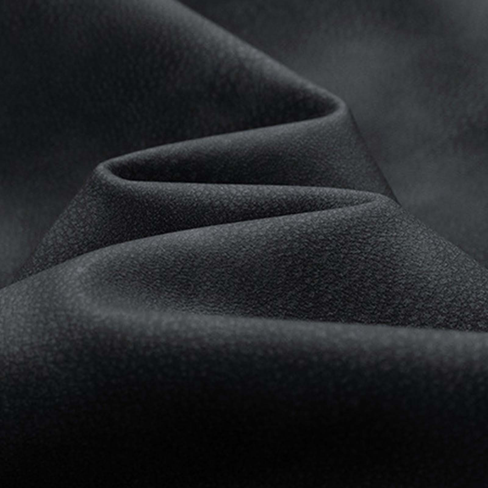 Maoxin Men Leather Jacket Man Embroidery Solid Color Leisure Zipper Pocket Flip Collar Long Sleeves Leather Jacket Leather Jackets for Men Black M