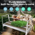 thumbnail image 4 of 77 Gallon Heavy - Duty 18/8 Stainless Steel Livestock Feeder for Sheep, Horses, Cows 59" L x 19.6" W x 33.4" H Spacious Capacity Barn Feeding Setup with Immune Rust - Proofing, 4 of 8