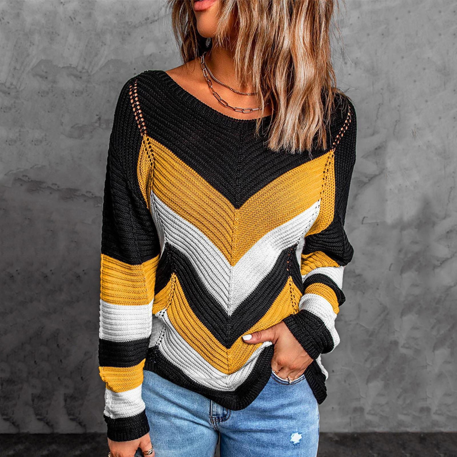 CAICJ98 Boat Neck Batwing Sleeves Dolman Knitted Sweaters And Pullovers Tops  For Women Women Sweater Yellow,XL - Walmart.com