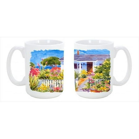 

Seaside Beach Cottage Dishwasher Safe Microwavable Ceramic Coffee Mug