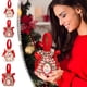 thumbnail image 1 of Bolsa de Lona Navideña con Dulces, Papá Noel y Árbol de Navidad | Bolso con Cordón Ajustable | Tela Multicolor | 19 X 18 X 8 Cm | 40 G | Bolsa de Regalo Navideña, 1 of 6