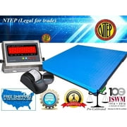 NTEP 4' x 4' (48" x 48") Industrial Floor Scale with Printer l 10,000 lbs x 2 lb