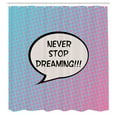 thumbnail image 3 of Ambesonne Saying Shower Curtain, Cartoon Motivation Art, 69"Wx84"L, Blue Pink, 3 of 5