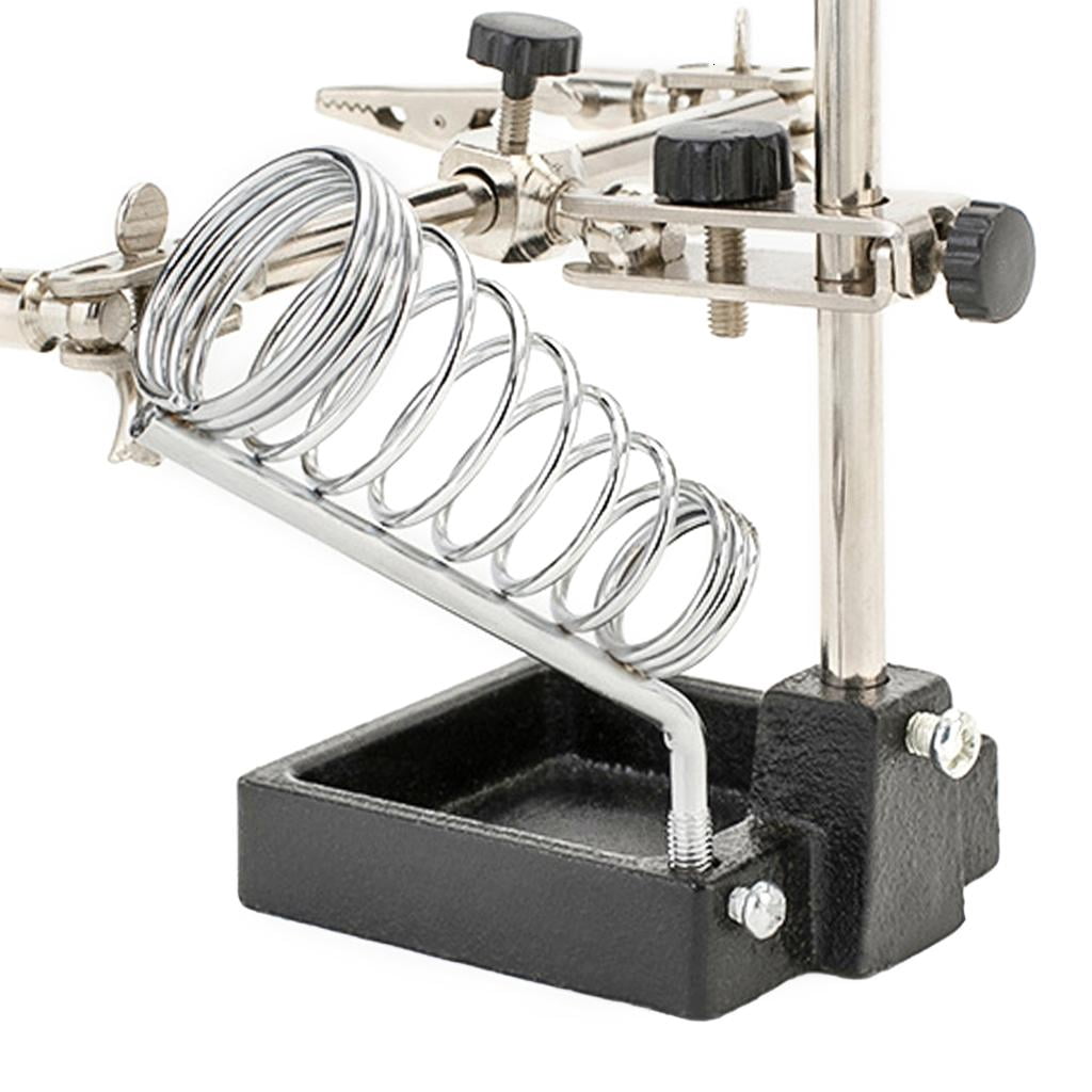 CEORPER Soldering Iron Station Stand with Welding Magnifying Glass Clip Clamp Magnifier