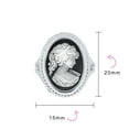thumbnail image 4 of Bling Jewelry Womens Vintage Women Lady Portrait Oval Black Cameo Ring .925Sterling Silver, 4 of 4