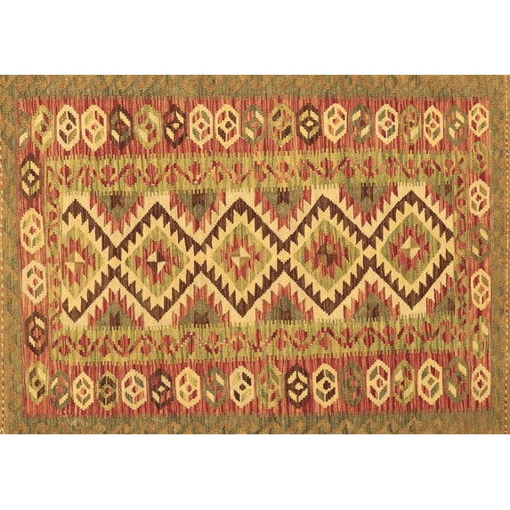 Ahgly Company Indoor Rectangle Southwestern Brown Country Area Rugs, 3' x 5'