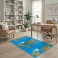 thumbnail image 2 of ODIKA Large Map Is Illustrated Nautical Border Creatures Playroom for Bedroom, Reading Nook, Pet Friendly & Kids Safe Play, 2 of 7