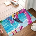 thumbnail image 4 of Pofeuu Tropical Flamingo Summer Print Flannel Doormats Rug16"x24"Rug Washable Doormats Indoor Outdoor Rugs for Layered Front Door Mats, Porch, Kitchen, Entryway, 4 of 7