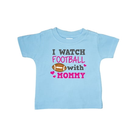 

Inktastic I Watch Football with My Mommy Gift Baby Girl T-Shirt