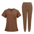 thumbnail image 4 of kusrkot Nursing Uniform Scrub Set Nurse Top and Pants V Neckline Clothes Work Suits M, 4 of 9