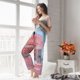 thumbnail image 5 of Fotbe Pastel Pink Beach Cafe Pantalones de Pijama para Mujer, Pantalones de Dormir, Pantalones Pj con Cordón y Bolsillos-X-Large, 5 of 6