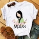 thumbnail image 3 of Camiseta con estampado con dibujo de princesa Mulan de dibujos animados de Disney para mujer, camisetas de manga corta a la moda para mujer, camisetas informales para chica, camiseta para mujer, 3 of 5