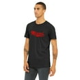 thumbnail image 2 of Daxton Adult Unisex Tshirt Miami Script with Florida Vertical on the Back, Black Red, L, 2 of 3