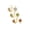 Gold-Set, variant on Womens Clear Orange Green Crystal Flower Drop Earrings 18K Gold Plated Lever Back (Set of 3)