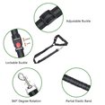 thumbnail image 3 of Correa de nailon para perros, arnés universal ajustable para coche para perros y gatos con absorción de impactos, correa de seguridad duradera para mascotas para viajes (negro), 3 of 5