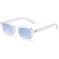 thumbnail image 1 of HCHES Transparent Blue Round Sunglasses Women Men Retro Rivet Small Sun Glasses UV400, 1 of 1