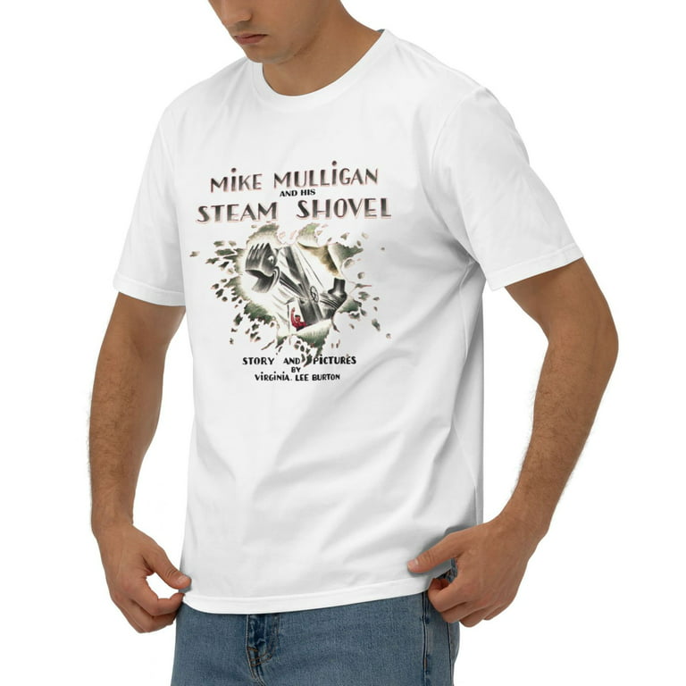 Mike Mulligan and His Steam Shovel Unisex by Out Of Clothing (Unisex Large) Cotton T-Shirt White 3X-Large - Walmart.com