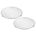thumbnail image 1 of Uxcell 2 Pcs Soporte de Cocina Redondo con Patas, Diámetro 11.6 Pulgadas, Parrilla de Acero Inoxidable 304 para Cocinar, Hornear, Barbacoa y Freír al Aire, Plata, 1 of 5