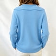 thumbnail image 4 of Women's Bow Neck Sweater Long Sleeve Loose Fit Casual Pullover Top, 4 of 6