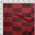 thumbnail image 2 of oneOone Cotton Jersey Light Red Fabric Leaves & Floral Block Diy Clothing Quilting Fabric Print Fabric By Yard 58 Inches Wide, 2 of 4