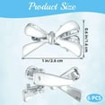 thumbnail image 2 of 6 Pcs Bow Hair Clips,Topboutique Metal Bow Hairpins,Silver Broken Hair Clip,Small Hair Claw Clips,Cute Bow Bangs Claw Clips,Duckbill Hairpin Clips Bow Hair Accessories for Girls Bangs Braid Decor, 2 of 7