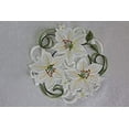 thumbnail image 2 of Doily Boutique Easter Round Doily with Bleached White Lily Flowers, Size 7 inches, 2 of 3
