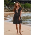 thumbnail image 5 of EKOUAER Bathing Suit Cover Up Chiffon Swim Suit Coverup Tie Front Sheer Beach Kimono Coverups Swimwear Cardigans, 5 of 6