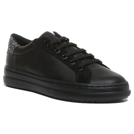 

Geox D Pontoise G Women s Lace Up Casual Glitter Sneakers In Black Size 8