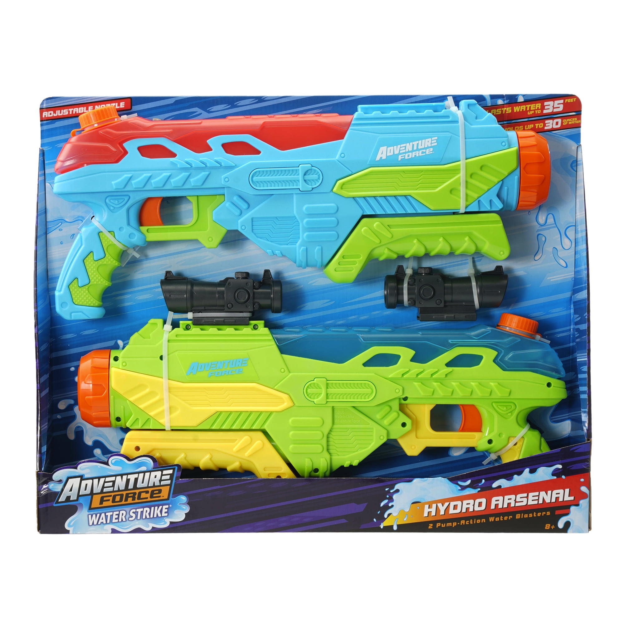 2 pk Water Sports CSG X0 Sturdy Constructed Small Assorted Water Gun Pool Toy 