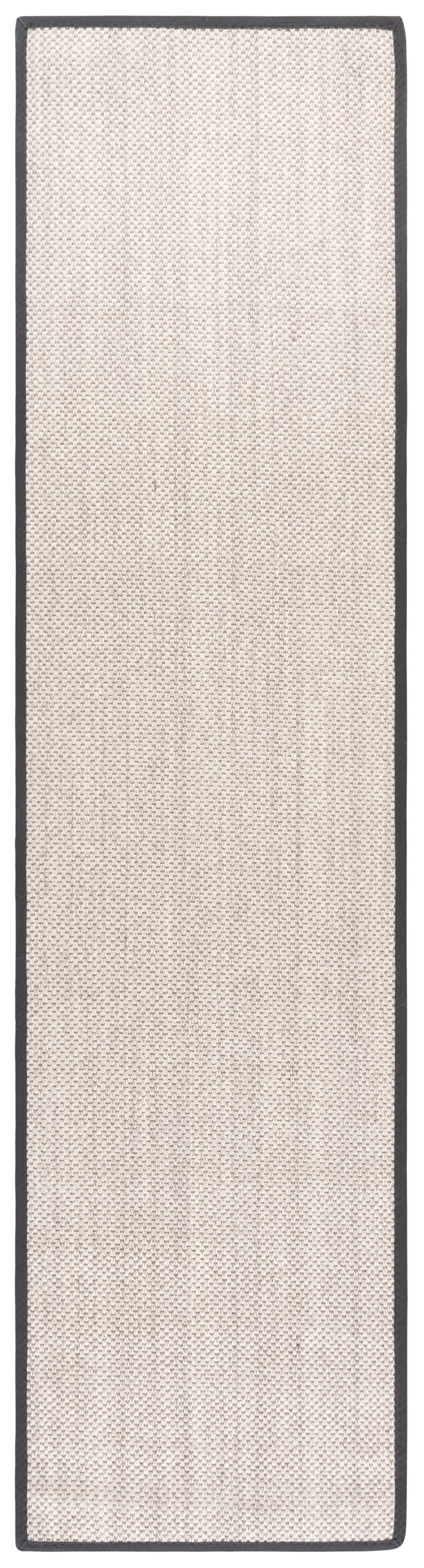 Safavieh Natural Fiber Kentigern Solid Runner Rug, Marble/Dark Gray, 2'6" x 12'